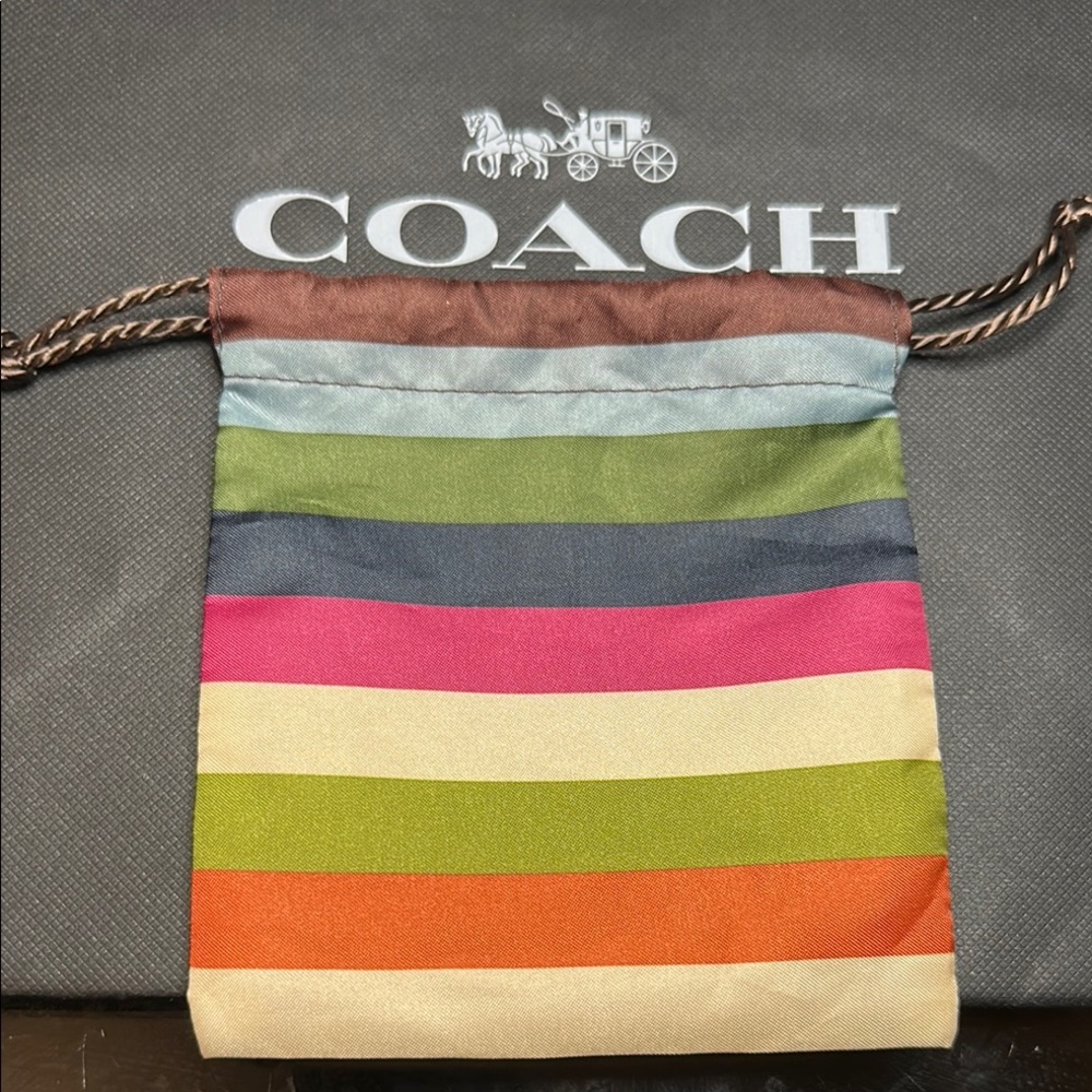 Legacy Coach Colorful Striped Dust Bag